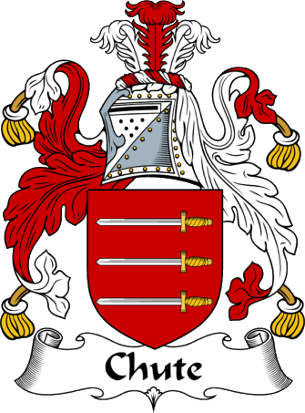 EnglishGathering  The Chute Coat of Arms (Family Crest) and Surname